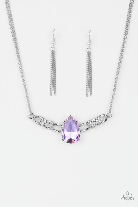 Paparazzi Necklace ~ Way To Make An Entrance - Purple