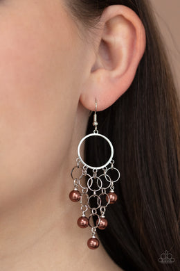 Paparazzi When Life Gives You Pearls - Brown Pearl Earring $5 Jewelry. Get Free Shipping!