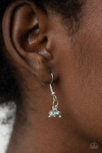 Load image into Gallery viewer, Words To Live By Silver Necklace Paparazzi Accessories with earrings. #P2WD-SVXX-260XX
