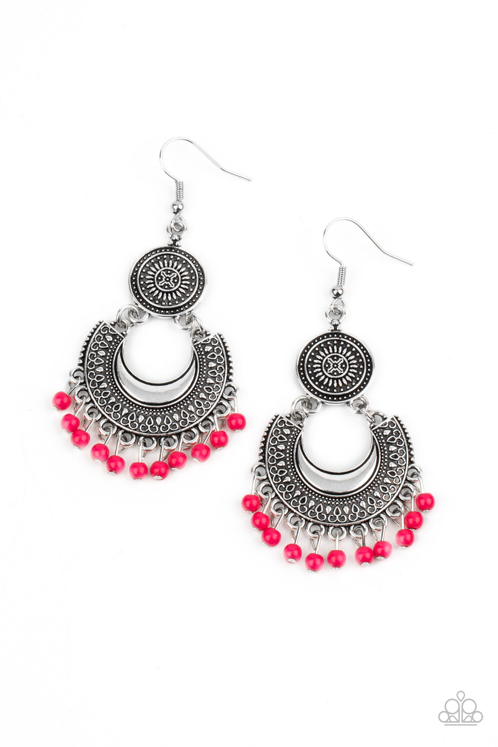 Paparazzi Earring ~ Yes I CANCUN - Pink Earring Paparazzi