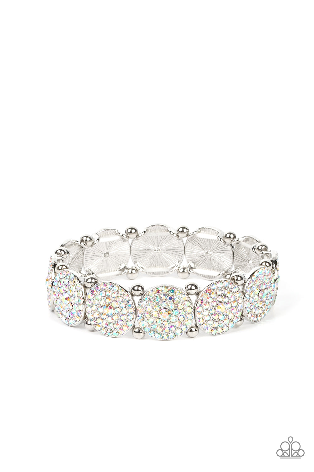 Palace Intrigue Multi Iridescent Bracelet Paparazzi Accessories. #P9RE-MTXX-117XX. Free Shipping