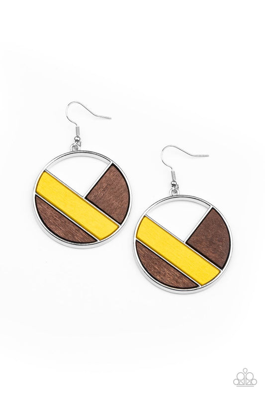Paparazzi Earrings ~ Dont Be MODest - Yellow