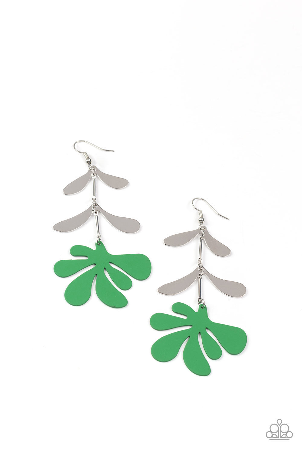 Palm Beach Bonanza - Green Earrings Paparazzi Accessories. Get Free Shipping. #P5WH-GRXX-254XX