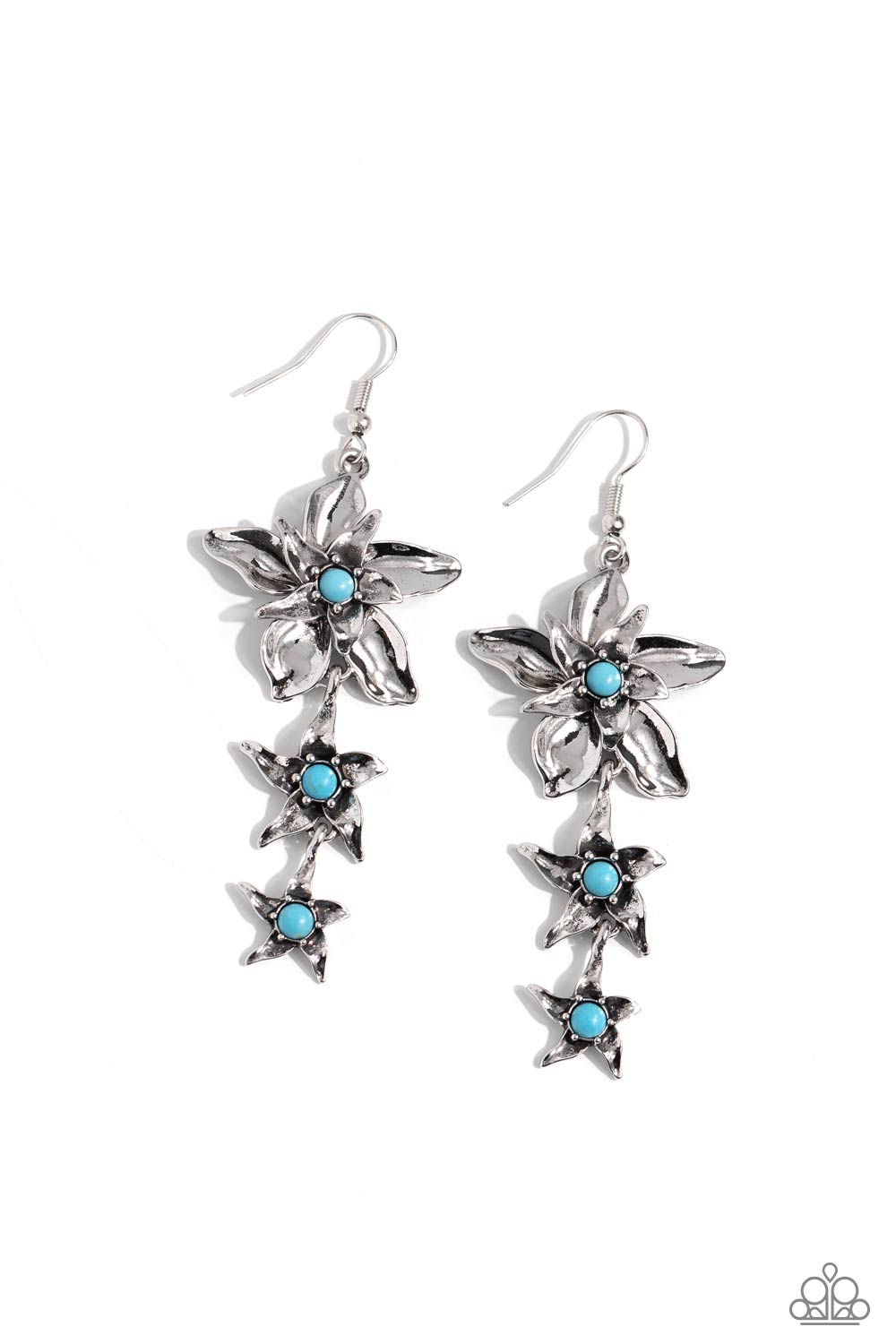 Paparazzi Tapered Tiers Turquoise Blue Fishhook Earring. Get Free Shipping. #P5ST-BLXX-049XX