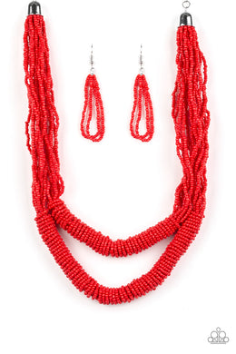 Right As RAINFOREST Red Necklace Paparazzi $5 Jewelry. Subscribe and Save. P2ST-RDXX-025XX