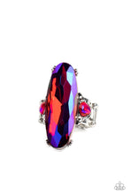 Load image into Gallery viewer, Paparazzi Interdimensional Dimension Pink Ring. Subscribe and Save. UV Shimmer ring. Trendy.
