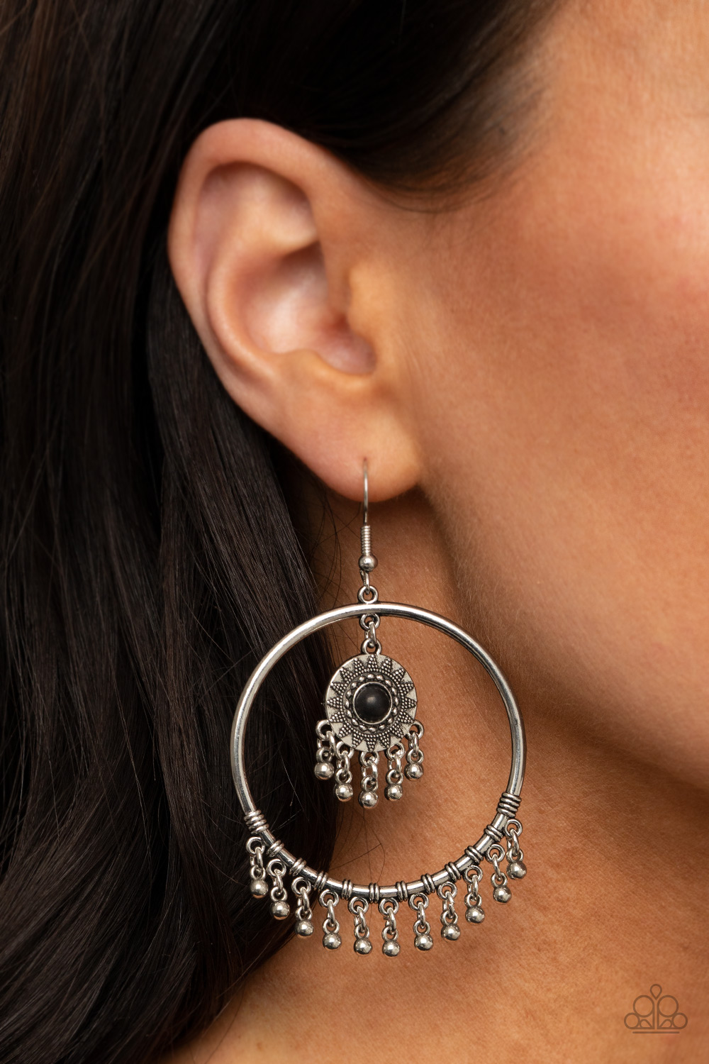 Paparazzi Sunny Equinox Black Earrings. Fishhook style. Get Free Shipping. #P5SE-BKXX-214XX