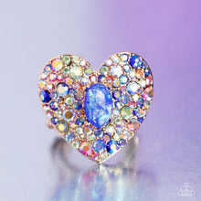 Load image into Gallery viewer, Paparazzi Bejeweled Beau Blue Iridescent Ring. Subscribe &amp; Save. P4ST-BLXX-029XX
