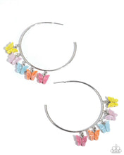 Load image into Gallery viewer, Buy Butterflies Multi Hoop Earrings Paparazzi Jewelry. Free Shipping. #P5HO-MTXX-104XX
