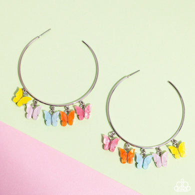 Paparazzi Bemusing Butterflies Multi Earrings. Get Free Shipping. #P5HO-MTXX-104XX. Pastel Earring