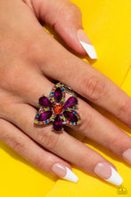 Load image into Gallery viewer, Paparazzi Blazing Blooms Multi Floral Rings for Women. Budget Friendly Ring. $5 Jewelry. Free Ship
