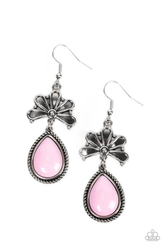 Brightly Blooming Pink Earrings Paparazzi Accessories. Subscribe & Save. #P5WH-PKXX-261XX.
