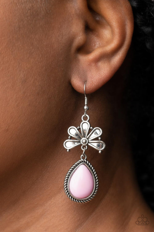 Paparazzi Brightly Blooming Pink Earring for Women. Get Free Shipping. Jewelry for Non Binary 