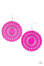 Load image into Gallery viewer, Buy Island Sun Pink Earrings Paparazzi Accessories.#P5SE-PKXX-106XX. Subscribe &amp; save. Wooden 
