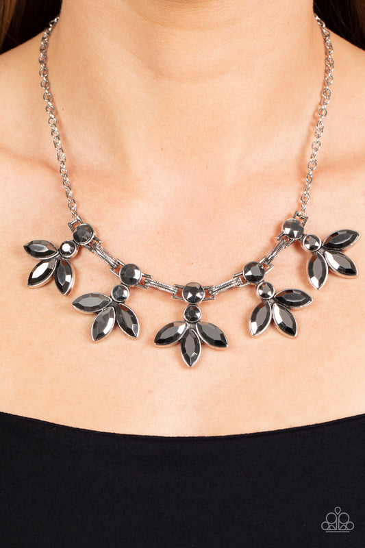 Dauntlessly Debonair Silver $8 Necklac Paparazzi Accessories. Get Free Shipping. #P2ST-SVXX-198XX
