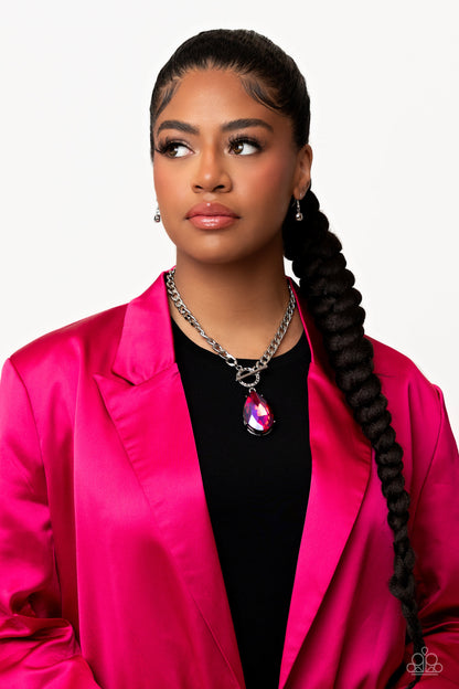 Edgy Exaggeration Pink Lariat Closure Necklace for Women. #P2ED-PKXX-052XX. Subscribe & Save
