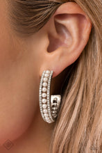 Load image into Gallery viewer, June 2023 Paparazzi Fashion Fix Hoop Earring: &quot;Pearl Happy - White&quot; (P5HO-WTXX-148OC)
