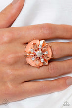 Load image into Gallery viewer, Paparazzi December 2023 Fashion Fix Ring: &quot;Soft-Hearted Salvage - Rose Gold&quot; ring. 

