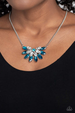 Frosted Florescence Blue Necklace Paparazzi Accessories For Women. Subscribe & Save.