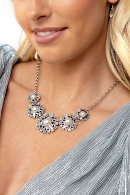 Paparazzi Gatsby Gallery Blue $5 Necklace for Women. #P2ST-BLXX-235SS. Get Free Shipping. 