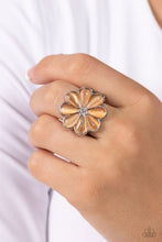 Load image into Gallery viewer, Paparazzi Gemstone Garden Orange Rings. Get Free Shipping. Floral Ring. Paparazzi $5 Jewelry. 
