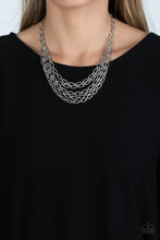 Load image into Gallery viewer, Paparazzi House of CHAIN Silver Necklace. Get Free Shipping. #P2IN-SVXX-222XX.Chunky Silver Necklace
