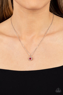 Paparazzi A Little Lovestruck Red Necklace. #P2DA-RDXX-094XX. Get Free Shipping