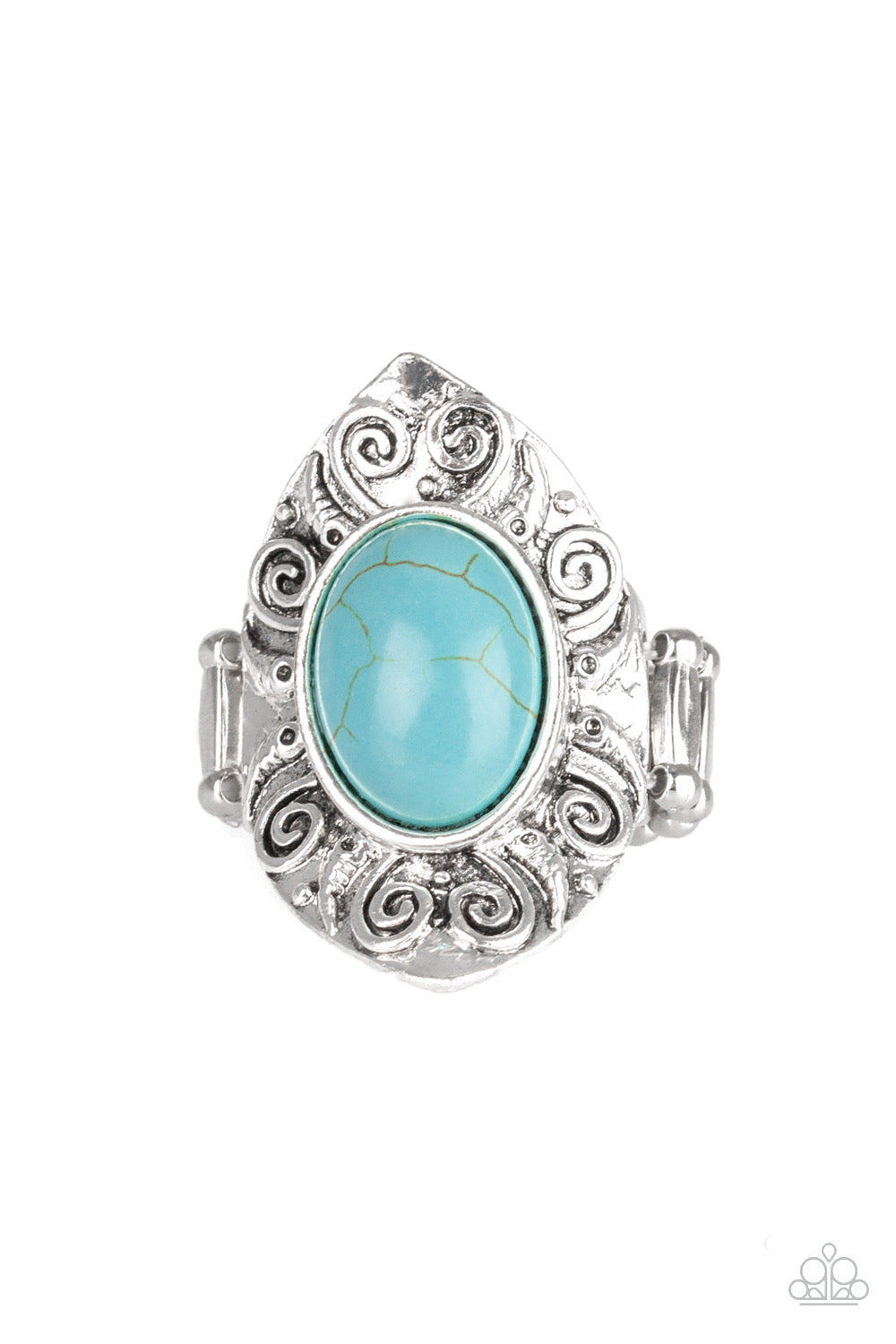 Mega Mother Nature Turquoise Blue Stone Ring Paparazzi. P4SE-BLXX-168XX. Ships Free