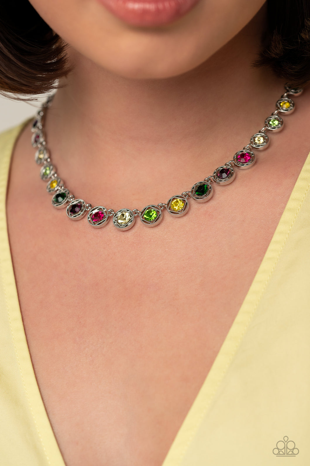 Paparazzi Kaleidoscope Charm Multi Necklace for Women. Get Free Shipping. #P2ST-MTXX-113XX. 
