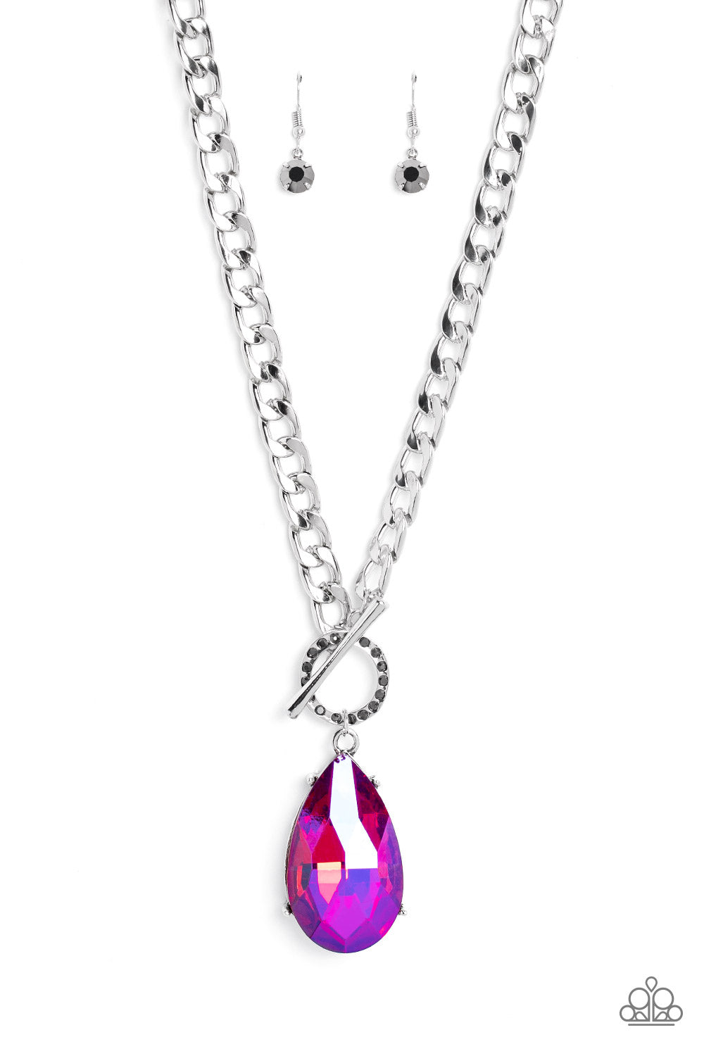 Life of the Party May 2023 Necklace Paparazzi Accessories. Get Free Shipping. Edgy Exaggeration Pink
