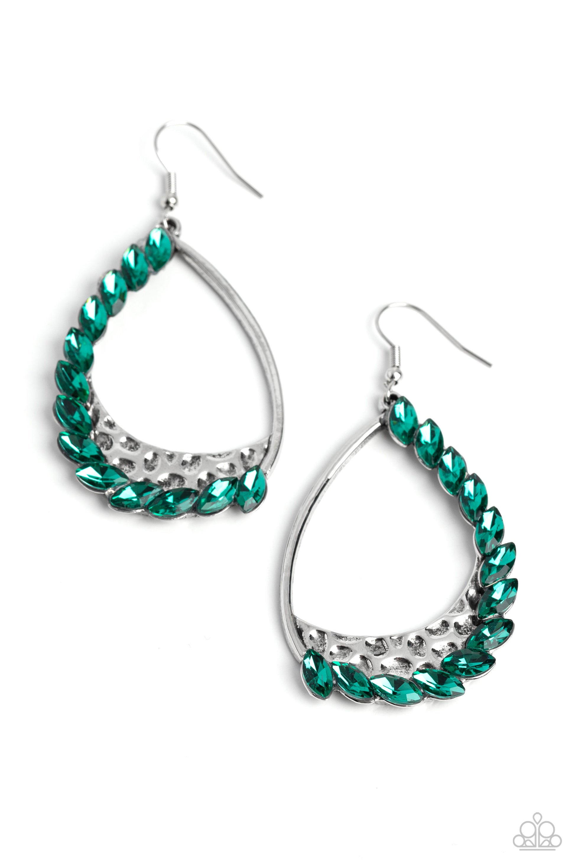 Paparazzi Looking Sharp Green Earrings. Fishhook earring. $8 green earring. Get Free Shipping