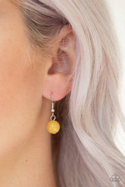 Me-dallions, Myself, and I Yellow Necklace Paparazzi $8 Jewelry. #P2ST-YWXX-020XX. Yellow necklace