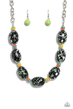 Load image into Gallery viewer, No Laughing SPLATTER Green Necklace Short Necklace for Women. P2ST-GRXX-121XX. Paparazzi  
