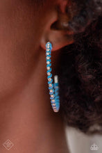 Load image into Gallery viewer, Paparazzi Put a STRING on It Blue Hoop Earrings for Women. Subscribe &amp; Save. #P5HO-MTXX-076NX
