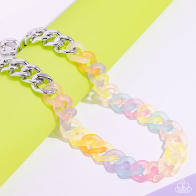 Rainbow Ragtime Multi Necklace. #P2WH-MTXX-303XX. Get Free Shipping. Rainbow acrylic necklace