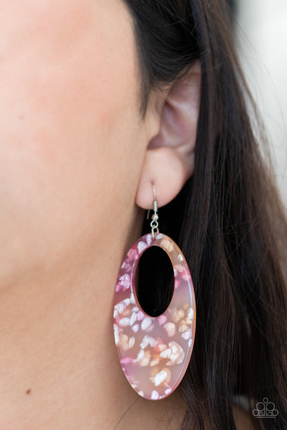 Paparazzi Rainbow Springs Pink $8 Earrings. Get Free Shipping.#P5ST-MTOG-016XX. Pink acrylic earring