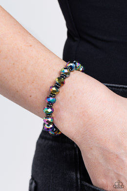 Paparazzi Shimmering Satisfaction Multi Oil Spill Bracelet. Get Free Shipping. P9RE-MTXX-156XX