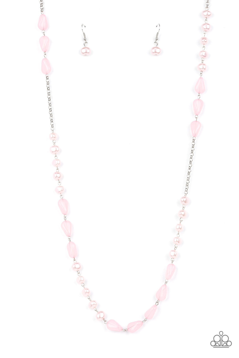 Shoreline Shimmer Pink Pearl Long Necklace Paparazzi Jewelry. #P2RE-PKXX-352XX. Get Free Shipping.