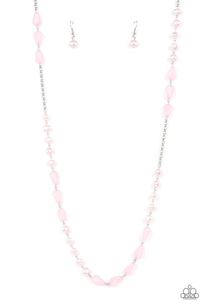 Shoreline Shimmer Pink Pearl Long Necklace Paparazzi Jewelry. #P2RE-PKXX-352XX. Get Free Shipping.