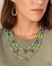 Load image into Gallery viewer, Paparazzi April 2024 Fashion Fix Piquant Pattern Green necklace P2ST-GRXX-135UZ Multi layer necklace

