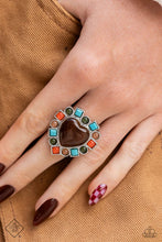 Load image into Gallery viewer, Paparazzi December 2023 Fashion Fix Ring - Desertscape Decadence - Brown Ring. Get Free Shipping.
