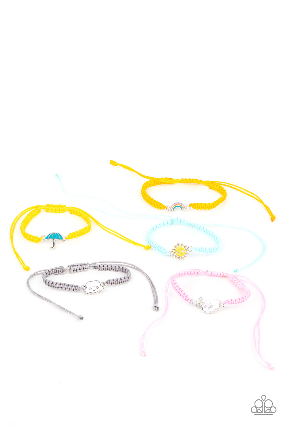 Paparazzi Starlet Shimmer Kids bracelet. Cloud Charms bracelet (#P9SS-MTXX-293XX). Umbrella charm