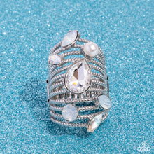 Load image into Gallery viewer, Treasure Tapestry White Ring Paparazzi Accessories. Get Free Shipping. #P4ST-WTXX-043XX.
