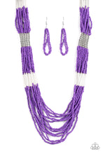 Load image into Gallery viewer, Paparazzi Necklace ~ Let It BEAD - Purple Seed Beads Necklace
