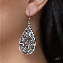 Load image into Gallery viewer, Paparazzi Earring ~ Call Me Ms. Universe - Silver Teardrop Paparazzi Earrings
