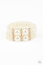 Load image into Gallery viewer, Romance Remix Gold Bracelet with White Pearls Paparazzi $5 Accessories. Subscribe &amp; Save!
