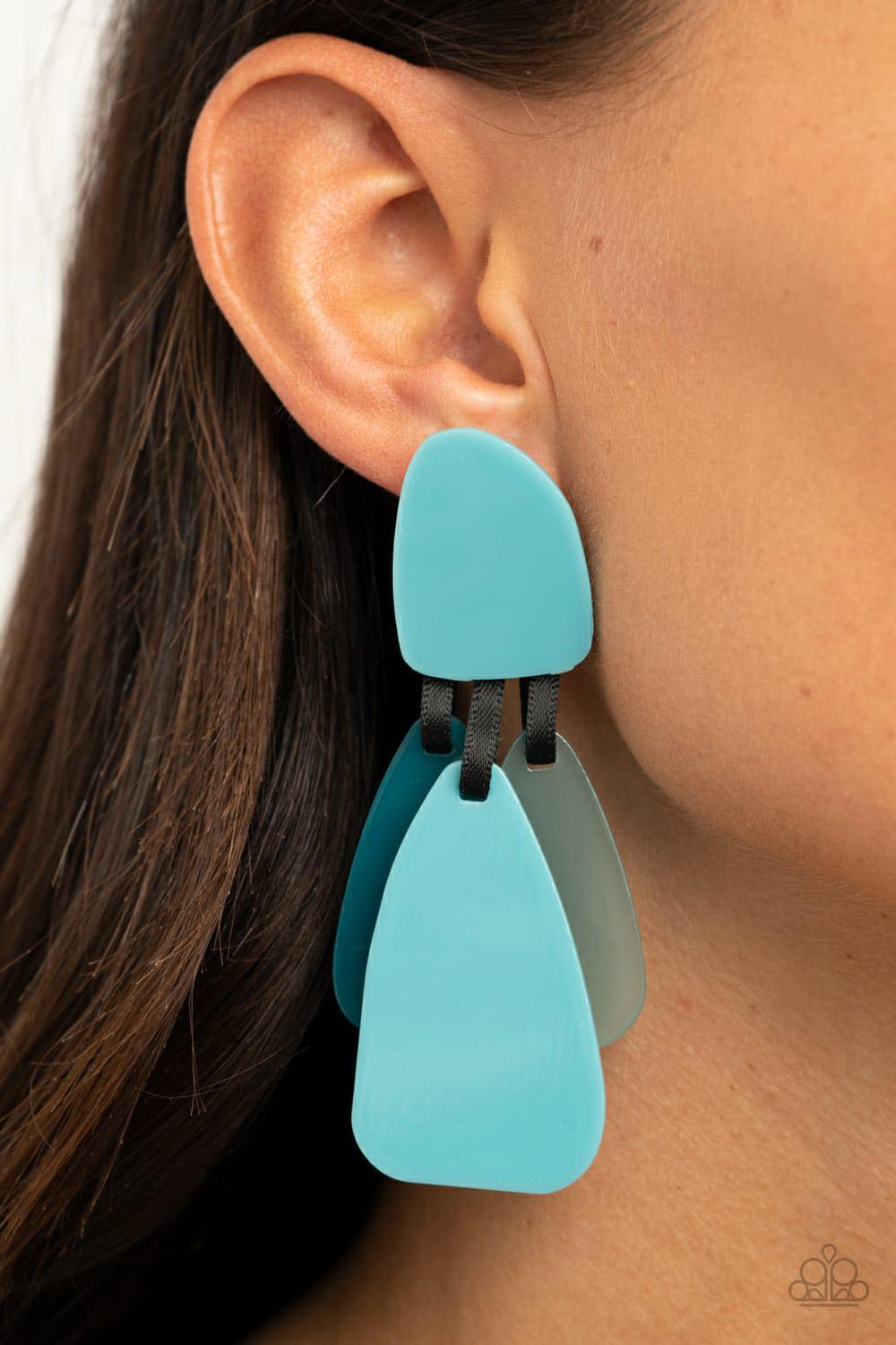 Paparazzi All FAUX One Blue Earrings $5 Jewelry. Get Free Shipping!
