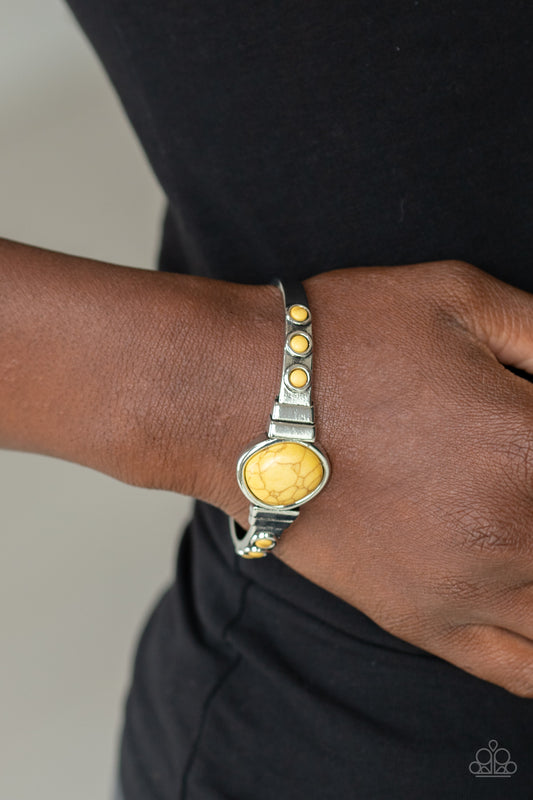 Paparazzi Spirit Guide Yellow Bracelet. #P9SE-YWXX-108XX. Subscribe & Save. Cuff Bracelet