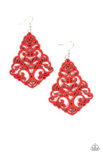Load image into Gallery viewer, Powers of ZEN - Red Earring Paparazzi Wooden
