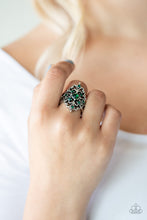 Load image into Gallery viewer, Imperial Iridescence Green $5 Ring Paparazzi Accessories. #P4RE-GRXX-141XX 
